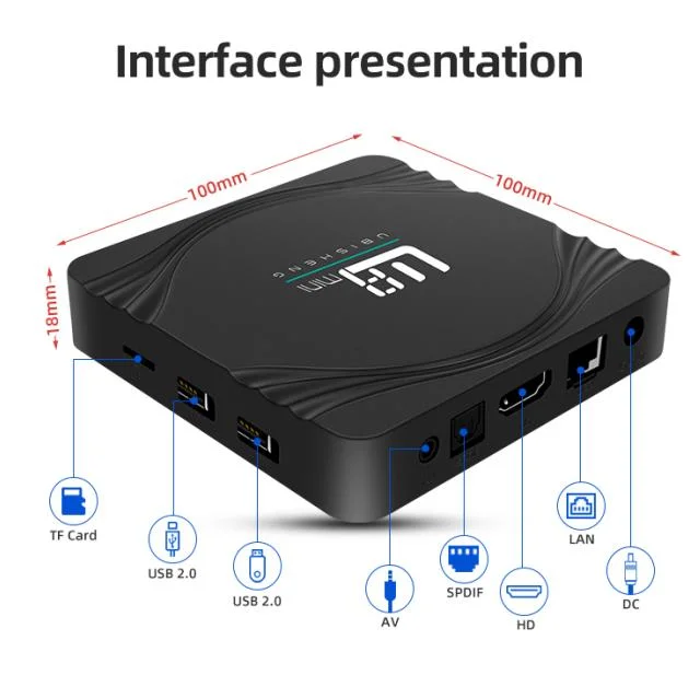 TV Box 2GB 16GB Android Set Top Box Android 9.1 TV IPTV Ott TV Box