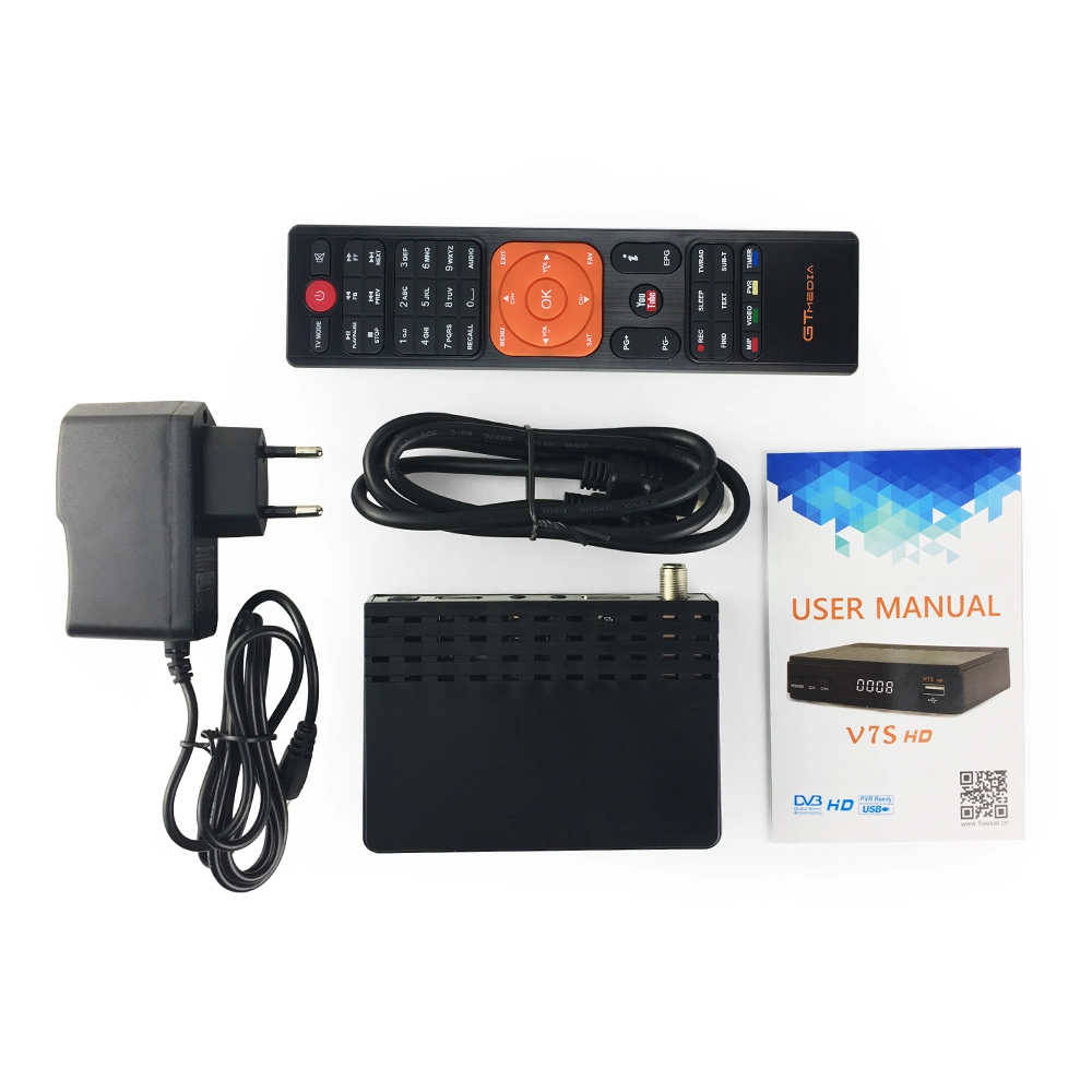 Geniue Gt Media Hot Sales Digital TV Satellite Receiver Box Freesat V7s HD V7 Plus Support USB WiFi Antenna Turner DVB S/S2 STB Set-Top Box