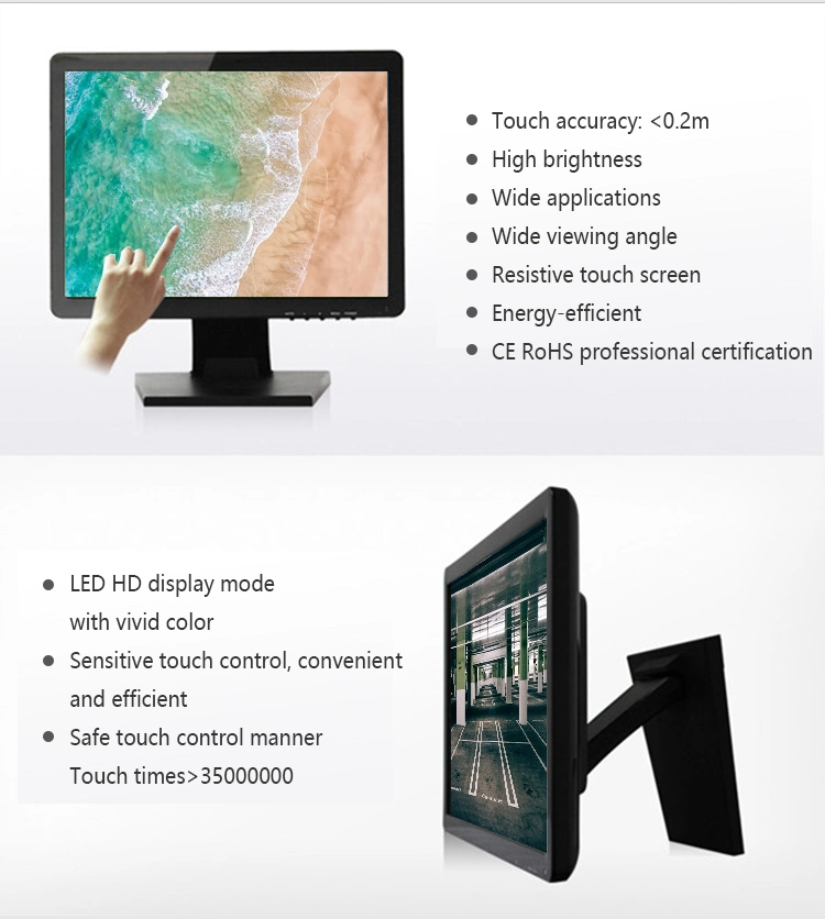 1703m Desktop Standing Computer TV Monitor Touch Screen Monitor 17