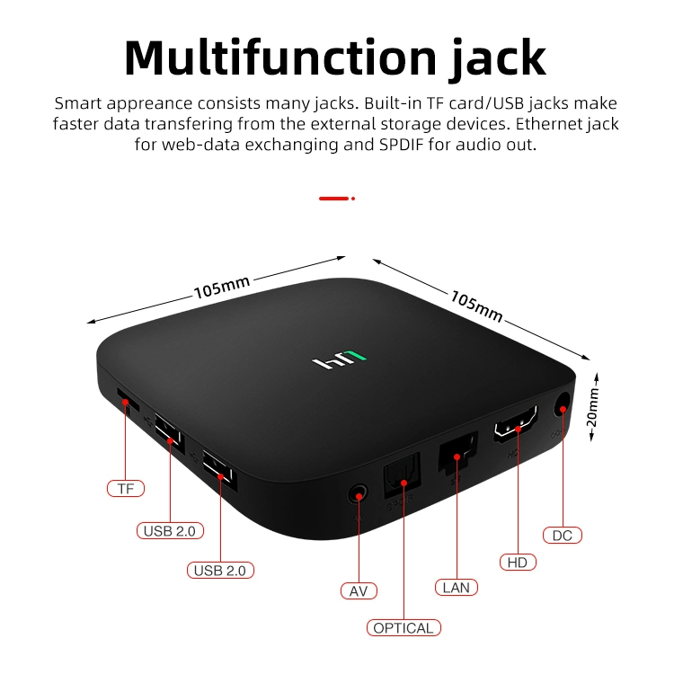 HD Set Top Box Junuo 4K Android TV Box Rk3228A Chip 9.1 OS Fast Delivery