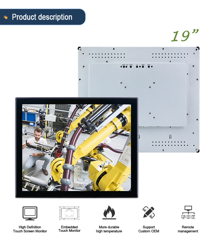 Shenzhen Portworld 19 Inch Industrial LCD Display Monitor with Touch Screen Industrial Touch Screen Monitors