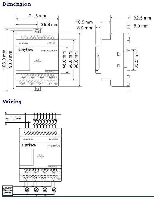Pr-E-16AC-R, Expansion Module, Programmable Logic Controller, Smart Relay, Micro PLC Controller, Ce