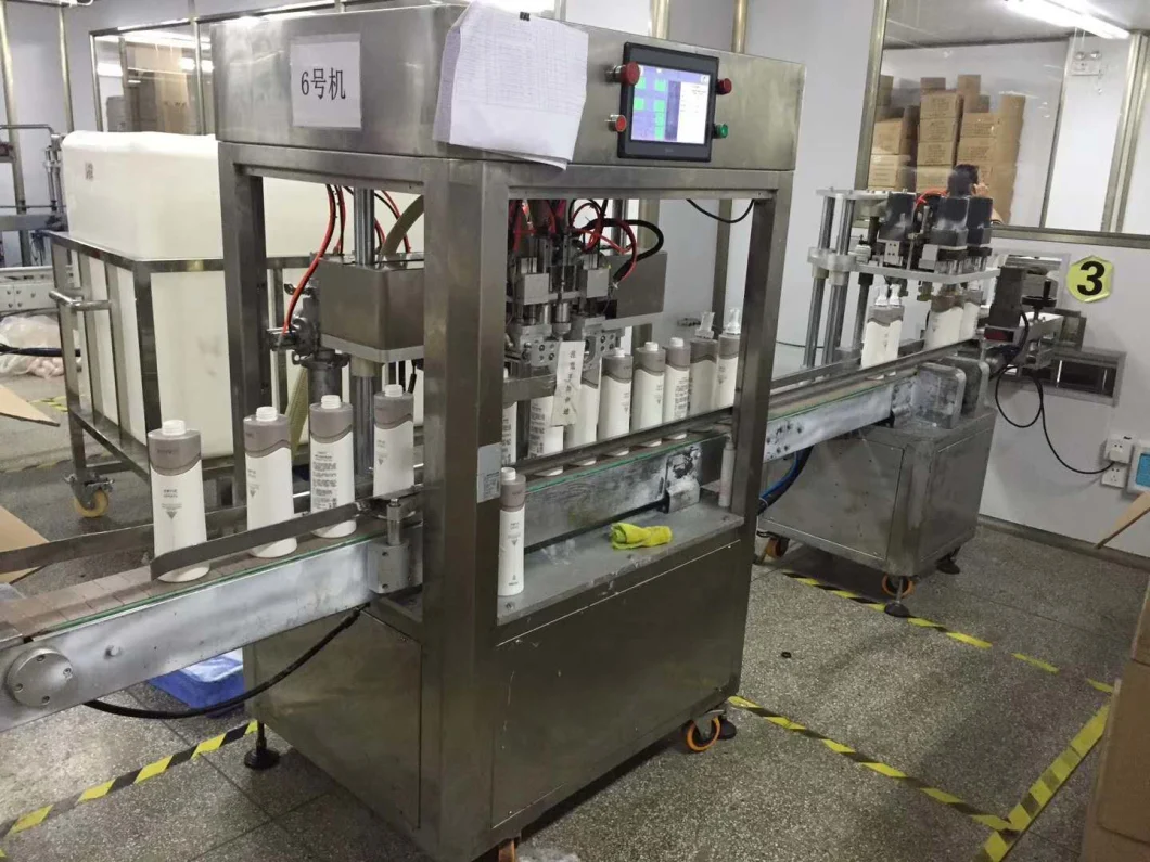 Omron Programmable Controller-PLC High-Speed Two Head Tracking Filling and Capping All-in-One Machine