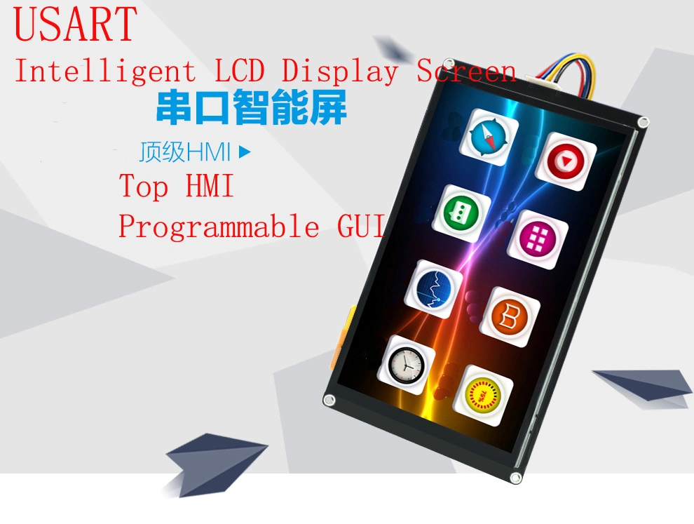 Usart HMI Serial COM Gui Programmable LCD Display Module Optional Rtp CTP, Pcap, Touch Screen 4.3inch 5 Inch 7 Inch 10 Inch 480X272 800X480 1024X600