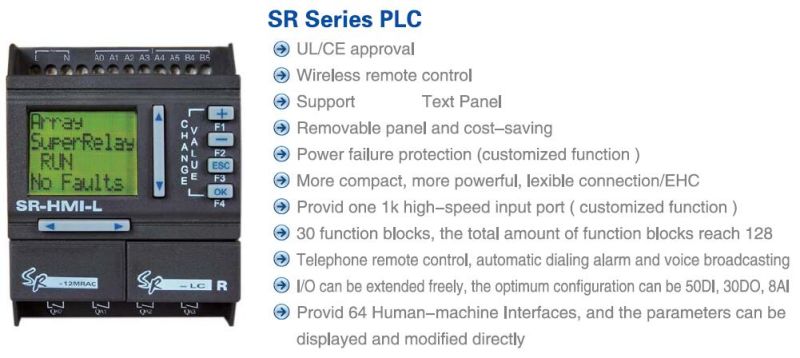 Programmable Logic Controller Sr-12mrdc, with/Without HMI,