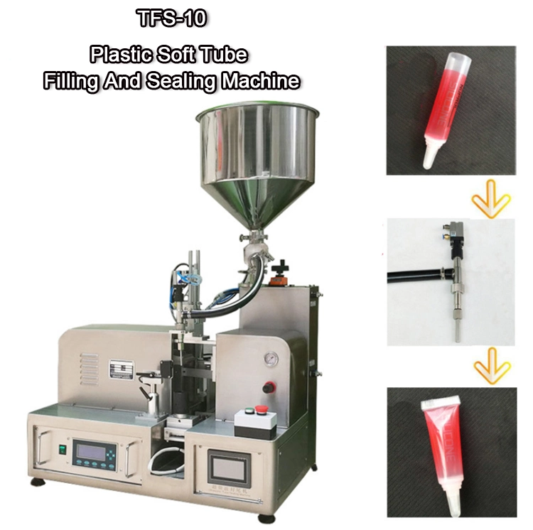 Automatic Tube Filling and Sealing Machine (Ultrasonic tube sealer, PLC system and touch screen controller)