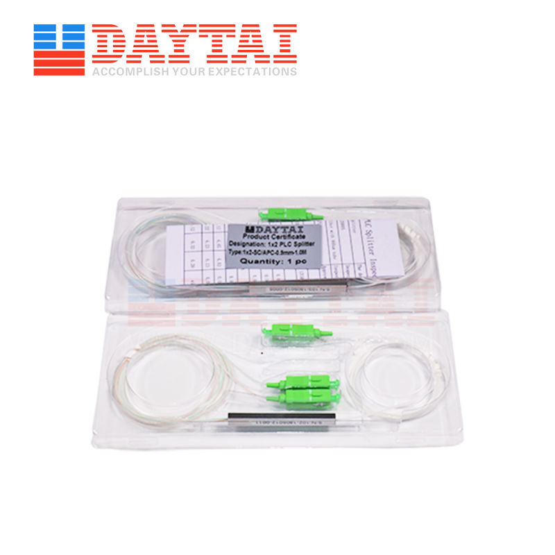 1X2 Mini PLC Splitter 1: 2 Optical Fiber Optic PLC Splitter