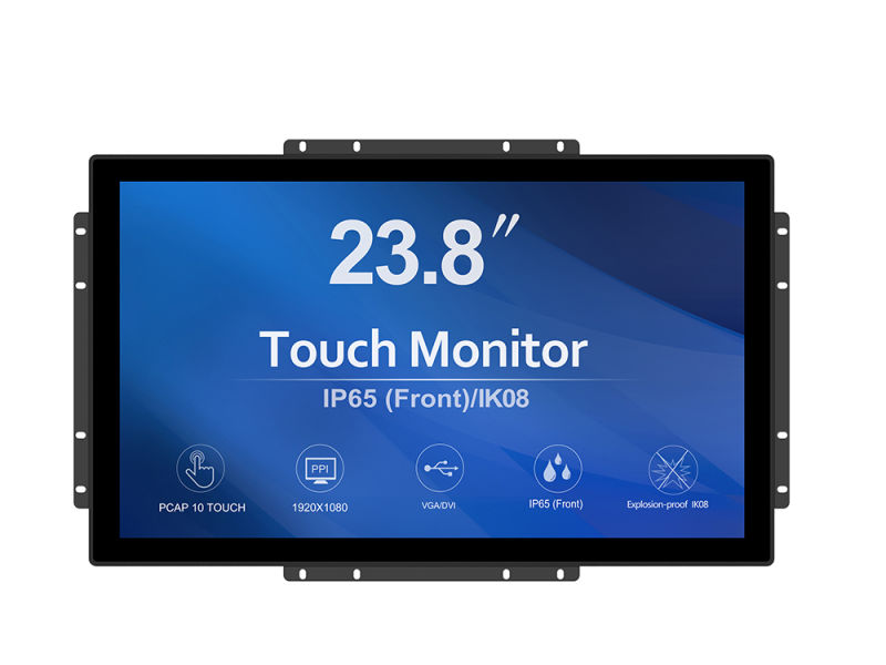 23.8'' Capacitive Touch Screen Monitor 10 Points Shenzhen Factory Cheap 10 Points USB HMI LCD Pcap Touch Screen Monitor