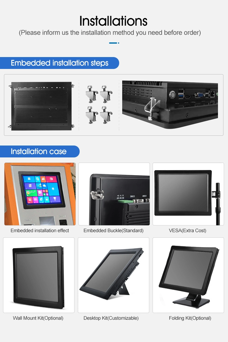 12'' 15.6'' IP65 Linux/Android Panel PC HMI Touch Screen for Iot & Industrial Applications