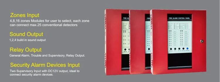 Conventional Fire Alarm Control Panel with Enter and Exit Delay-Remind Plus Programming Memory