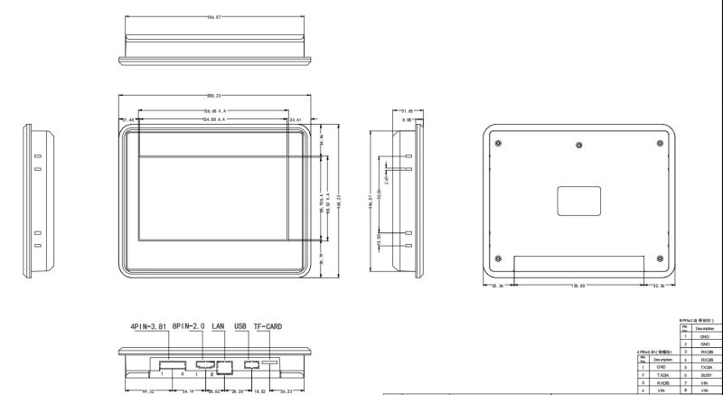7.0''touch Screen HMI Multi-Touch Display with Enclosure Touch Screen TFT LCD Display Module