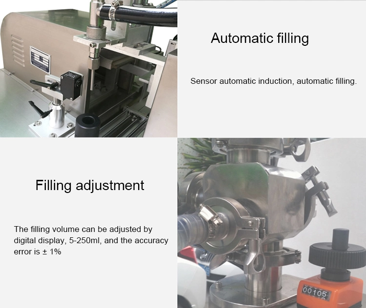 Automatic Tube Filling and Sealing Machine (Ultrasonic tube sealer, PLC system and touch screen controller)