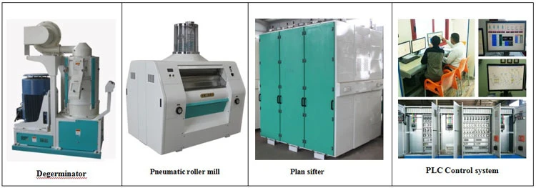 Complete 120t Wheat Flour Mill Machine with PLC Control System