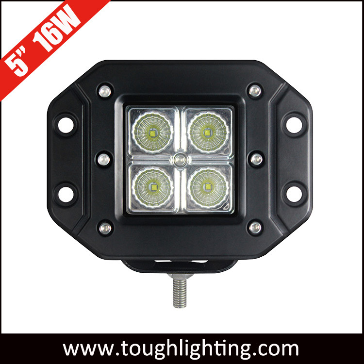 Waterproof 12V 5 Inch Square 12W Flush Mount LED Driving Lamps