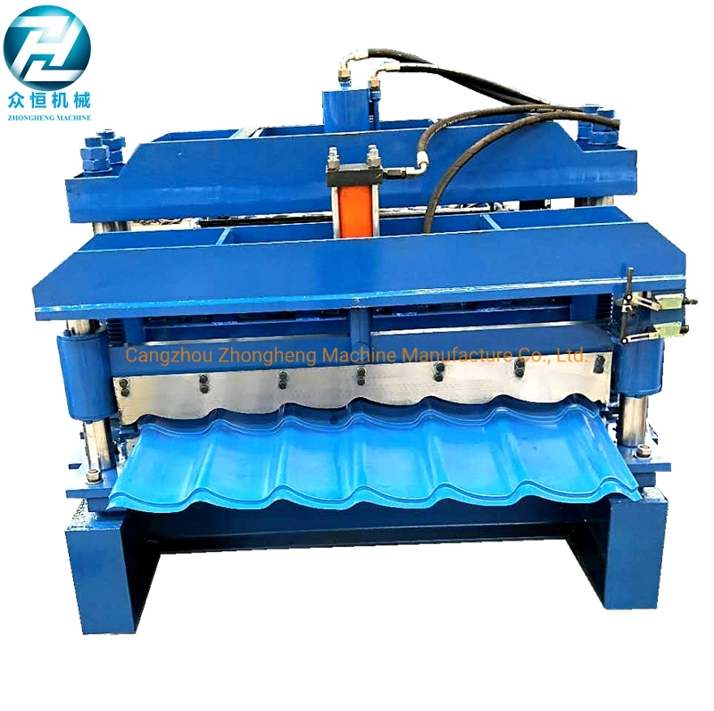 PLC Control Automatic Metal Glazed Tile Roofing Panel Forming Machine