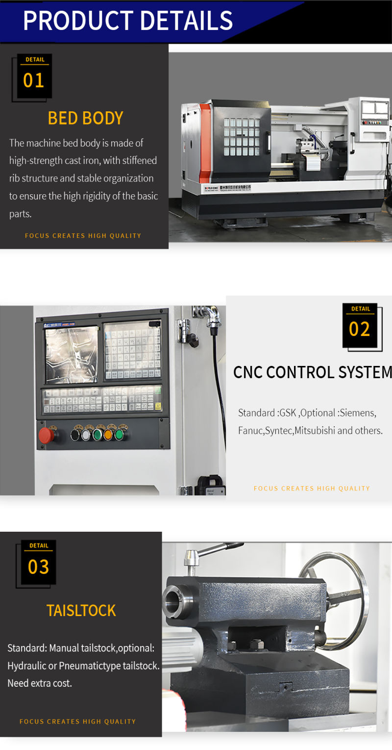 Ck6150 Siemens Controller System Universal Automatic CNC Metal Lathe