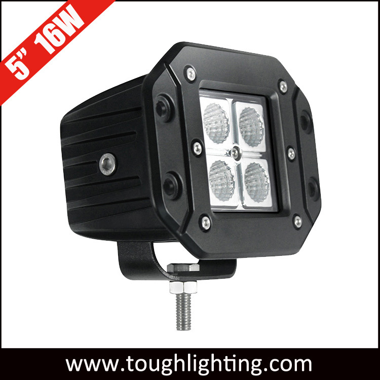 Waterproof 12V 5 Inch Square 12W Flush Mount LED Driving Lamps