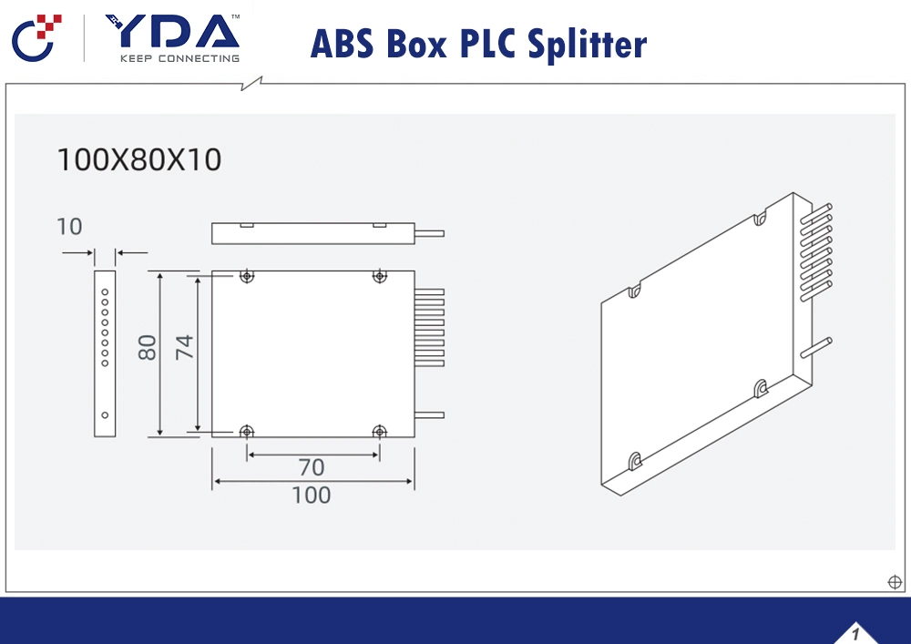 FTTH Sc/APC 1X32 Fiber Optic PLC Splitter/ABS Module PLC Splitter/ABS Box PLC Splitter