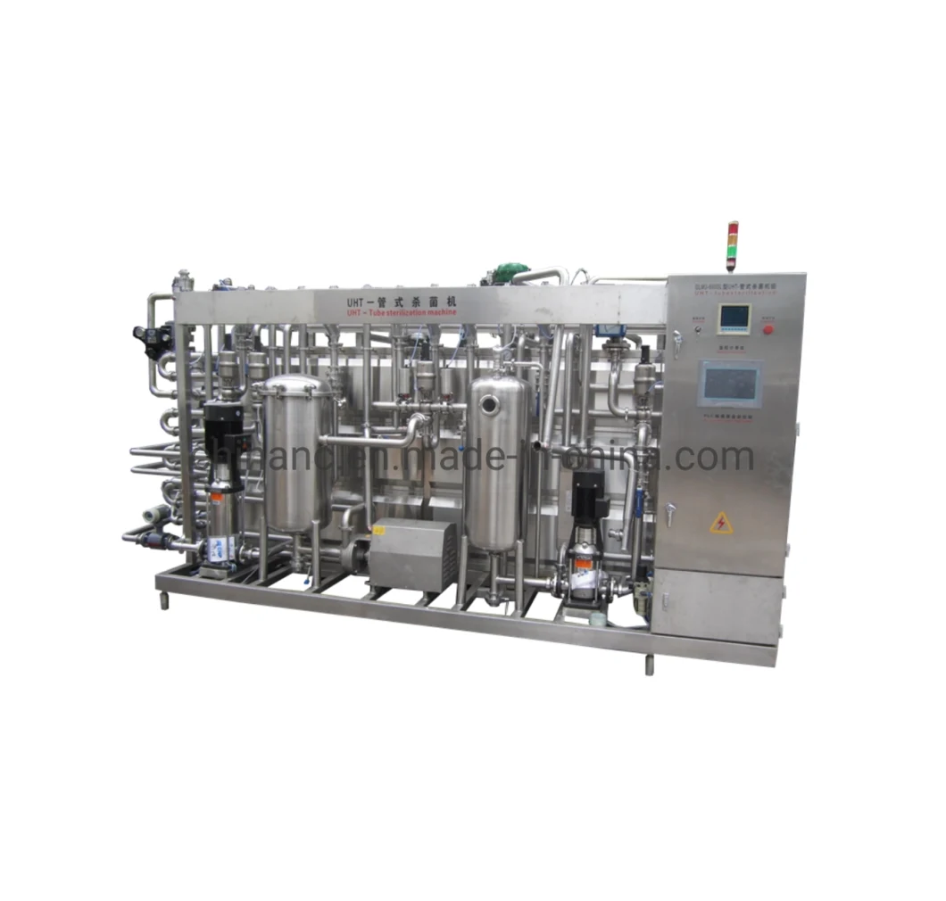 Full Automatic Sterilization Machine with PLC Control System Tube Uht Milk Sterilizer