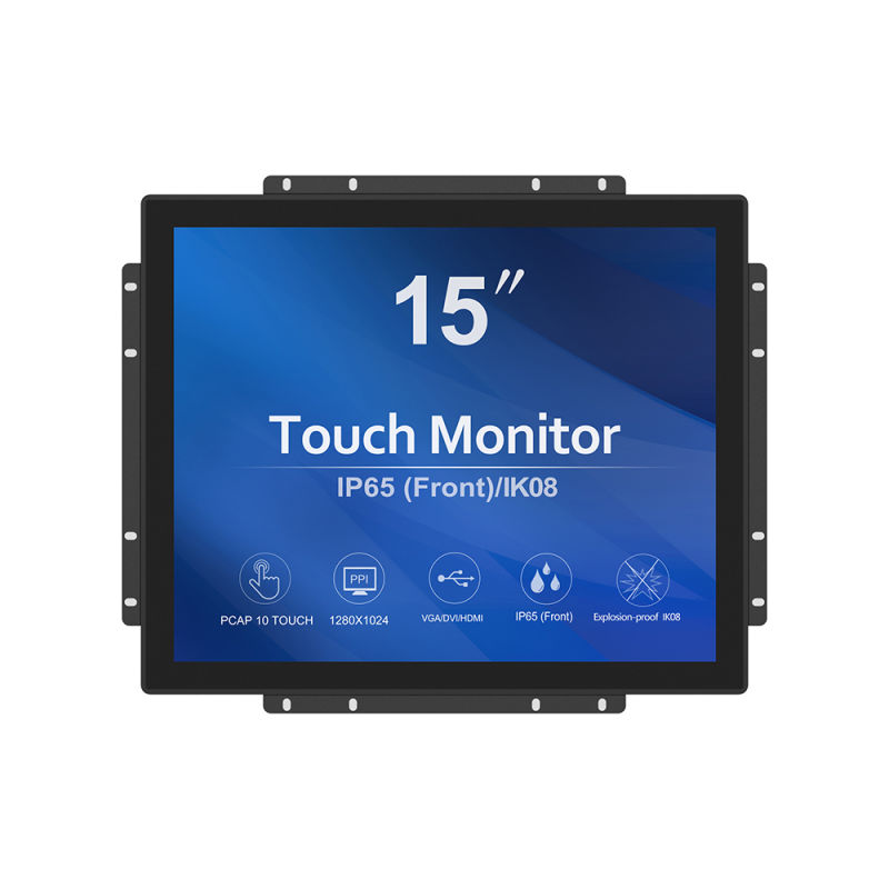 15'' Capacitive Touch Screen Monitor 10 Points Shenzhen Factory Cheap 10 Points USB HMI LCD Pcap Touch Screen Monitor
