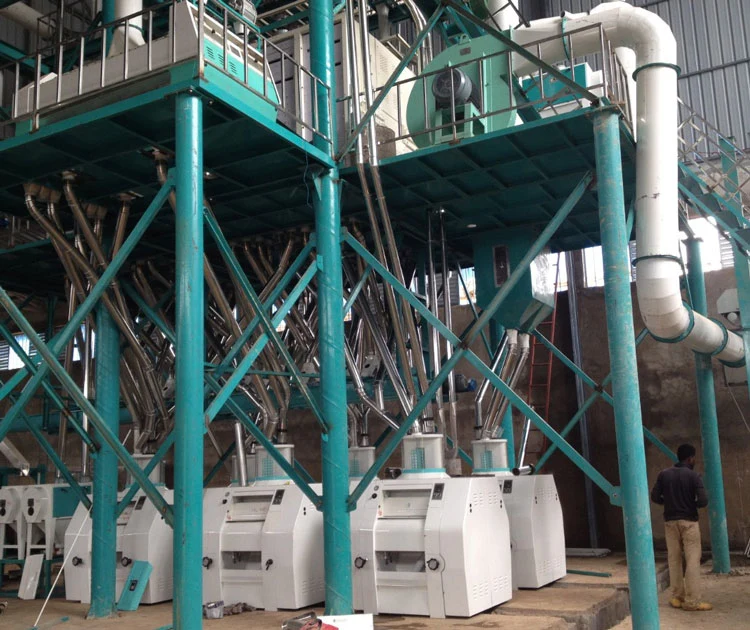 Complete 120t Wheat Flour Mill Machine with PLC Control System