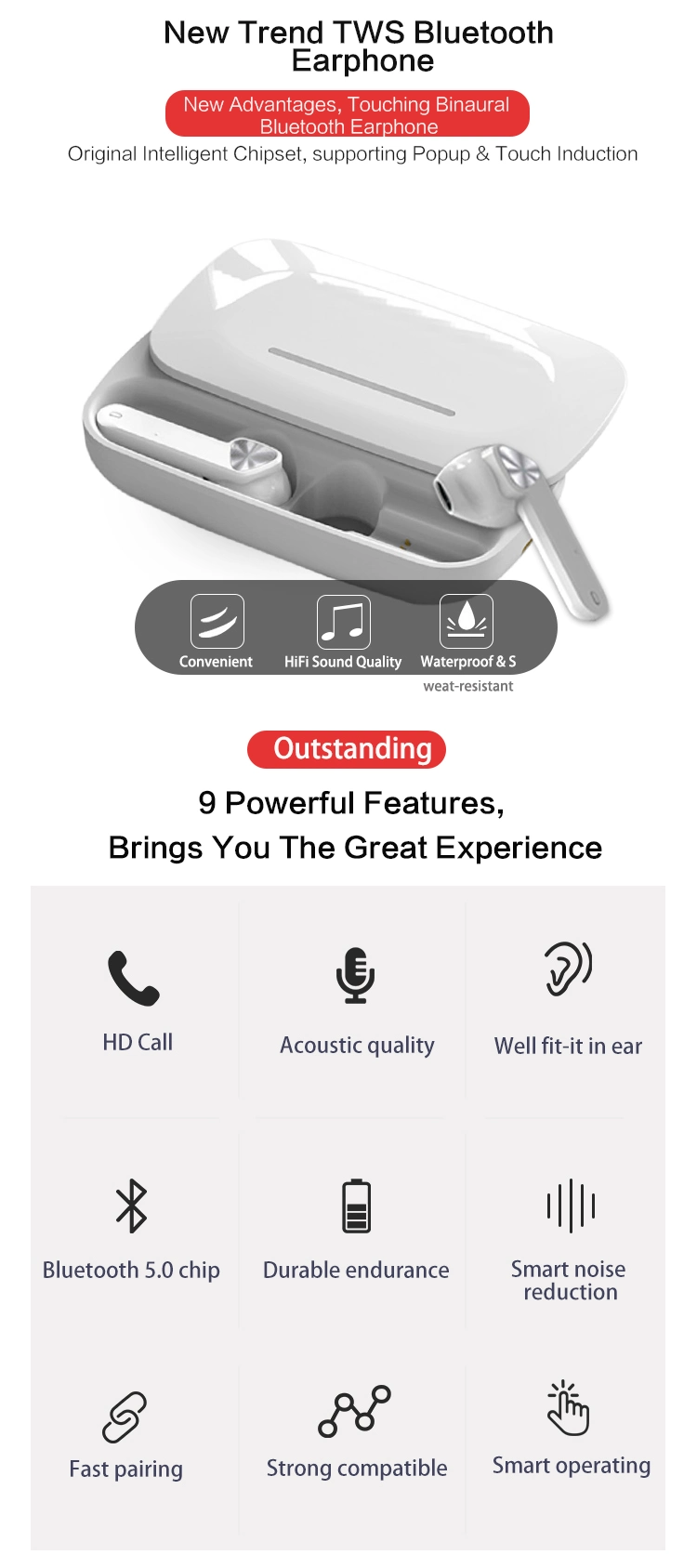 Logic Sky Ls-01 Bluetooth Headset Earbuds