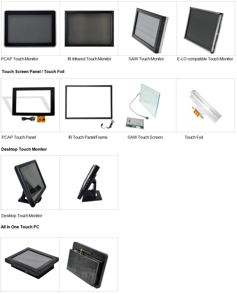 Touch Screen Manufacturer 15.6'' Touch Screen Monitor with Pcap Touch Screen