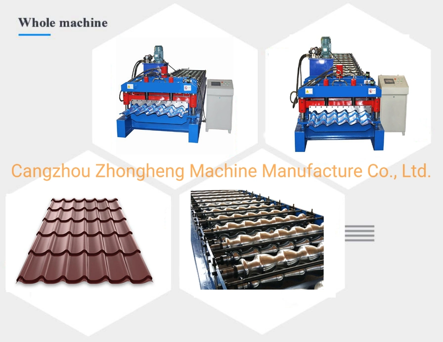 PLC Control Automatic Metal Glazed Tile Roofing Panel Forming Machine