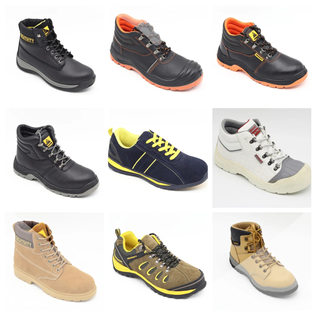 Safety Boot with Genuine Leather and Steel Toe Cap Safety Shoe Yellow Color Safety Footwear