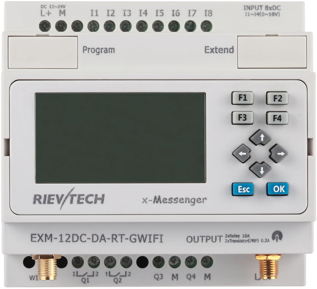 Factory Price GSM/SMS/GPRS Programmable Logic Controller PLC (Programmable Relay EXM-12DC-DA-RT-GWIFI-HMI)