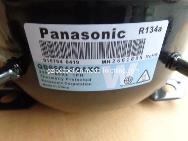 Qb66c16gaxo 165W Refrigerator Panasonic Compressor R134A 1/5HP Panasonic Refrigeration Compressor