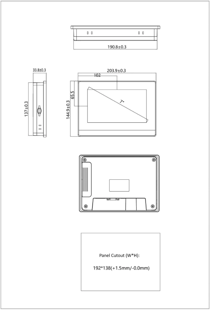 Factory Price 7inch Resistance Touch Screen HMI for Programmable Logic Controller Rts6070we