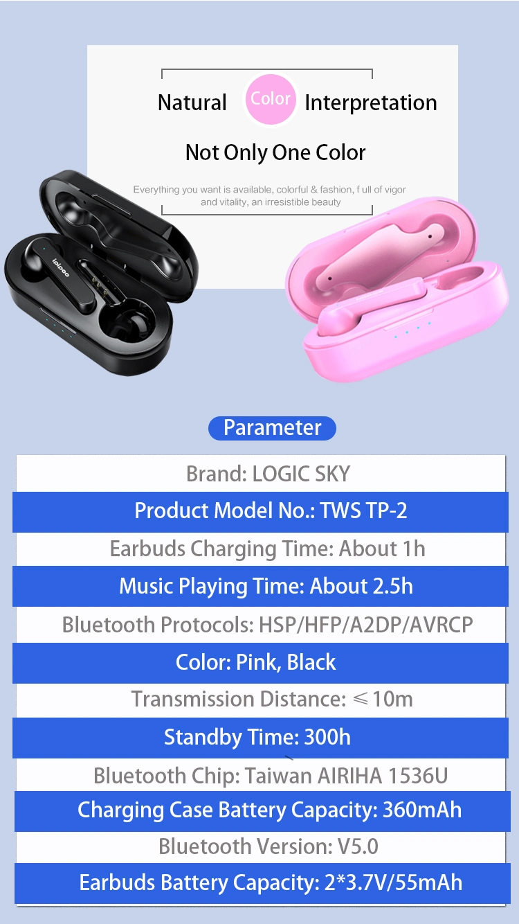 Logic Sky Tp2 Bluetooth Headset Earbuds