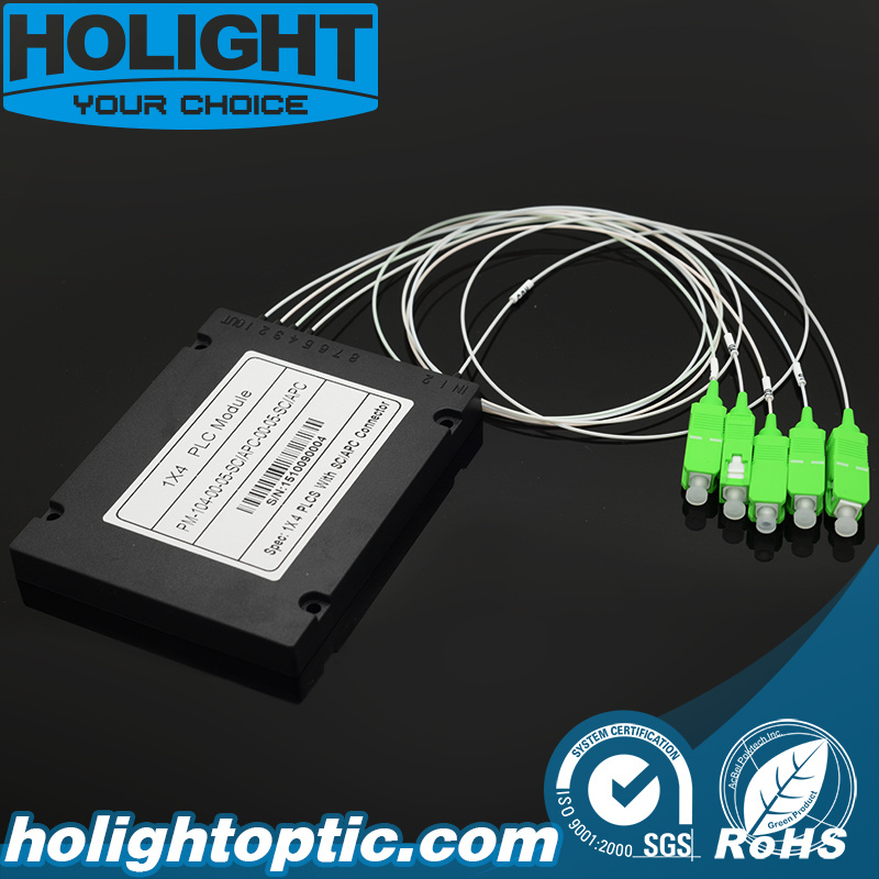 0.9mm 1X4 Fiber Optic ABS Box PLC Module