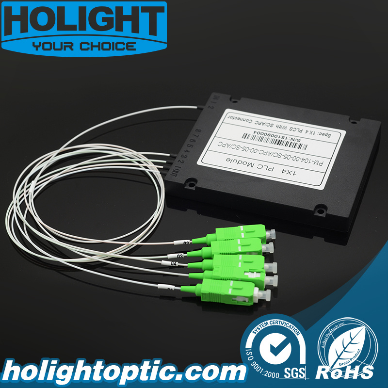 0.9mm 1X4 Fiber Optic ABS Box PLC Module