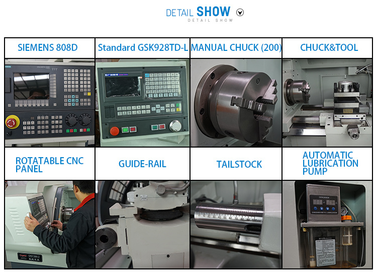 GSK/Siemens Controller CNC Lathe Programming Machine Price Ck6136A