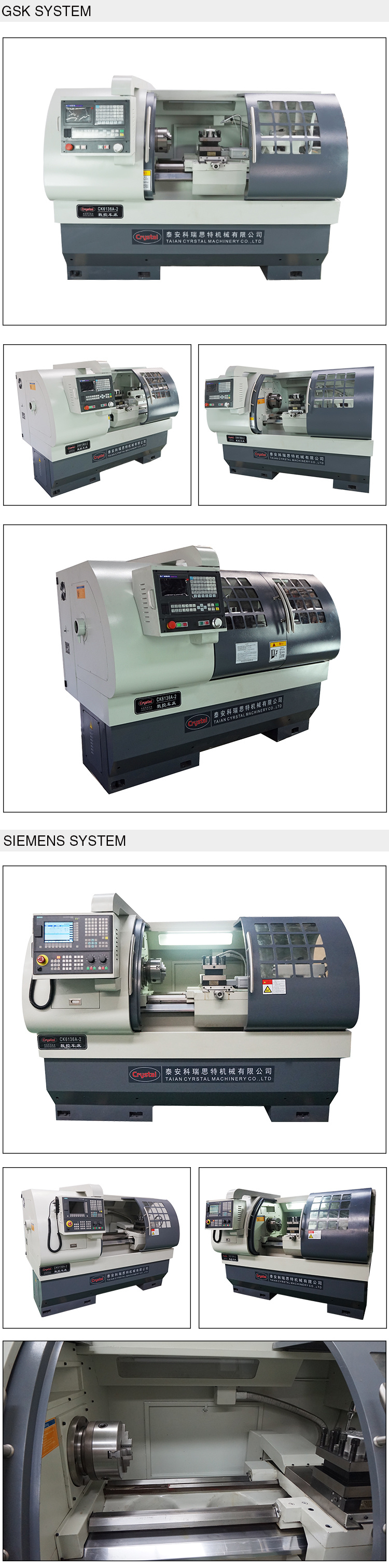 GSK/Siemens Controller CNC Lathe Programming Machine Price Ck6136A