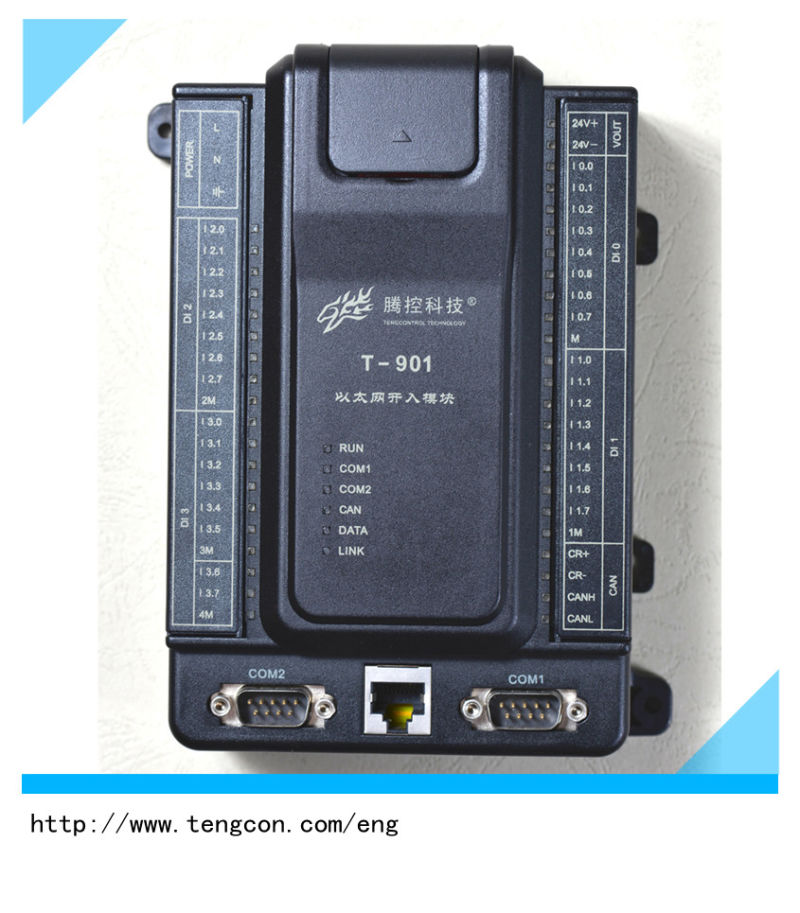 RS485/232 and Ethernet PLC T-901 (32DI) with Free Programming Software