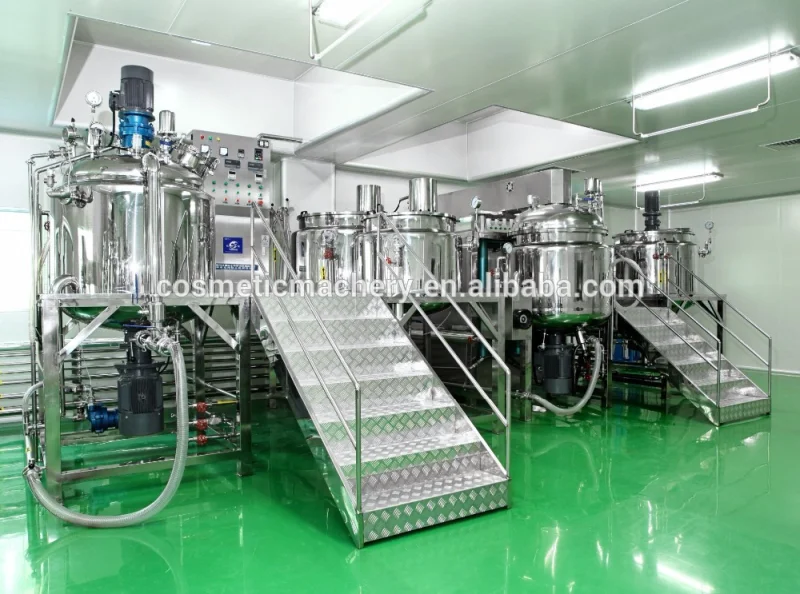 Guangzhou Yuxiang Beauty Cosmetic Cream Making Machine with PLC Control
