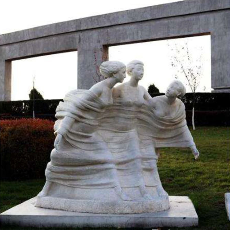 China Supplier Garden Decors White Action Figure Sculpture