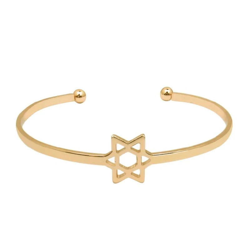 Korean-Open-Bracelet-Hexagon-Star-Bracelet