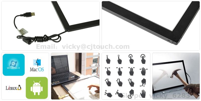 Interactive Touch Screen 23.8 Inch Infrared IR Touch Panel Screen