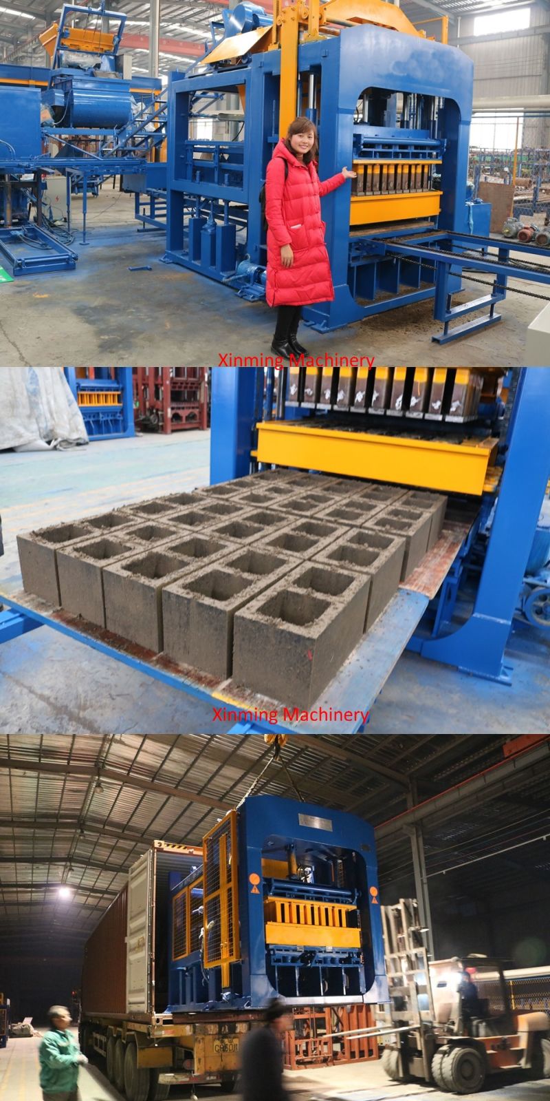 China Factory Qt10-15 Automatic Hydraulic Concrete Hollow Block Making Machine with PLC System