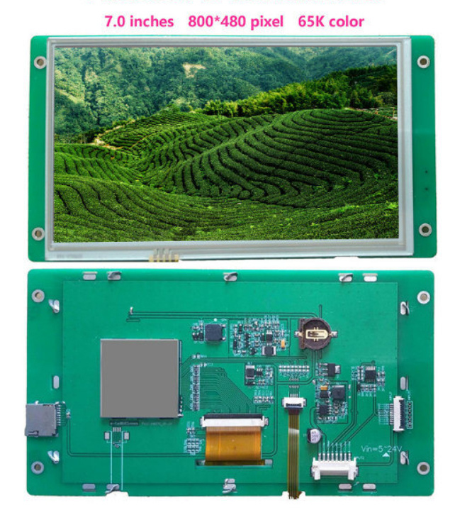 3.5 4.3 5 7 10 Inch Uart TFT LCD Module/HMI, Serial COM RS232 485 Intelligent Program Rtp CTP Pcap LCD Display Screen Solution