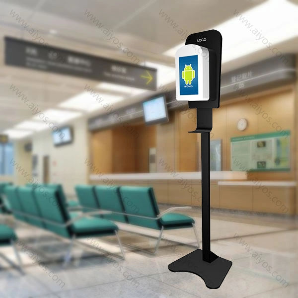 Aiyos New Patent 10.1 Inch Touchless Automatic Hand Sanitizer Kiosk