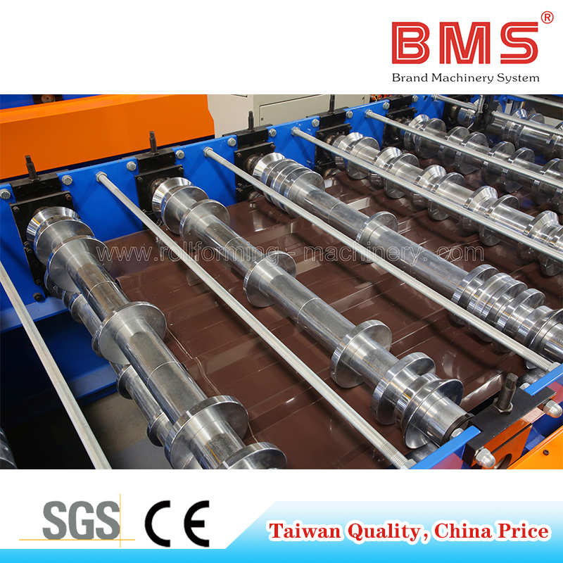 Colored Steel Roof Panel Roll Forming Machine with PLC Control