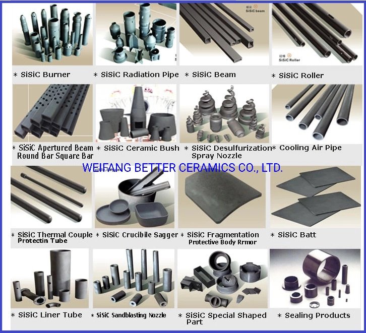 Ceramic industry silicon carbide SiC crucible/ saggar