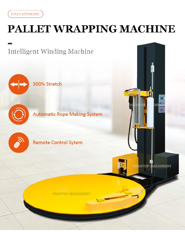 Automatic Pallet Stretch Wrapping Machine with PLC System