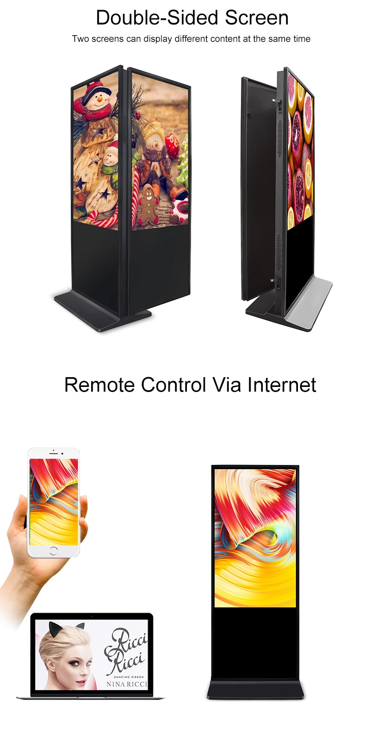 Double Side Kiosk Android PLC Display Totem LCD Display