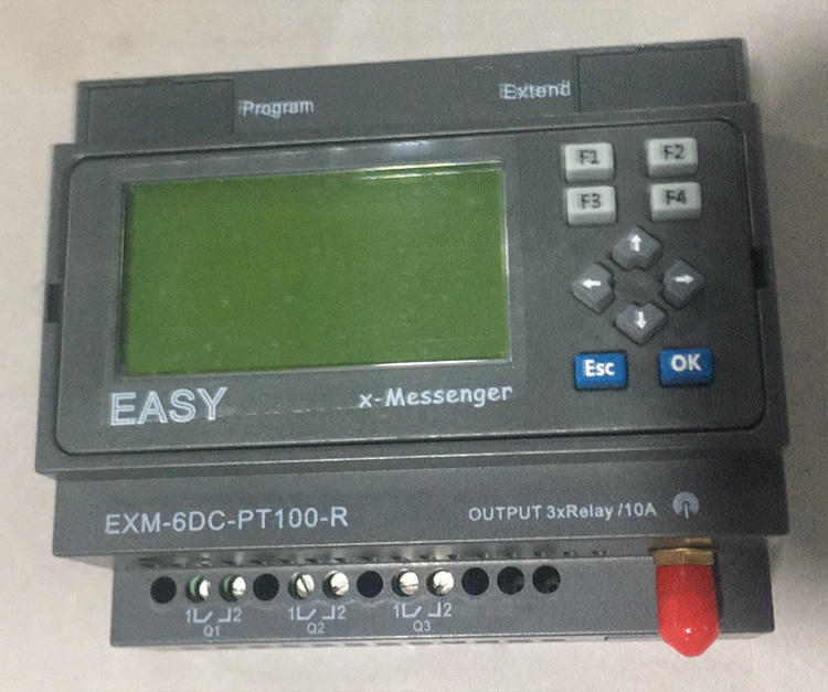 Factory Price GSM/SMS/GPRS Programmable Logic Controller PLC (Programmable Relay EXM-6DC-PT100-R-HMI)